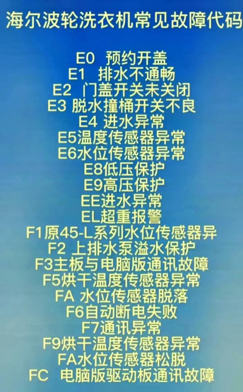 三星洗衣机故障码ed1